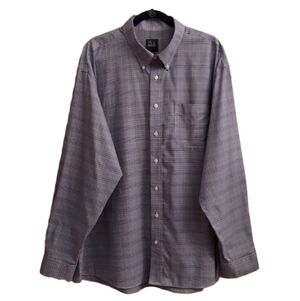 JOS A BANK Traveler Traditional Fit Long Sleeve Plaid Button Down Dress Shirt